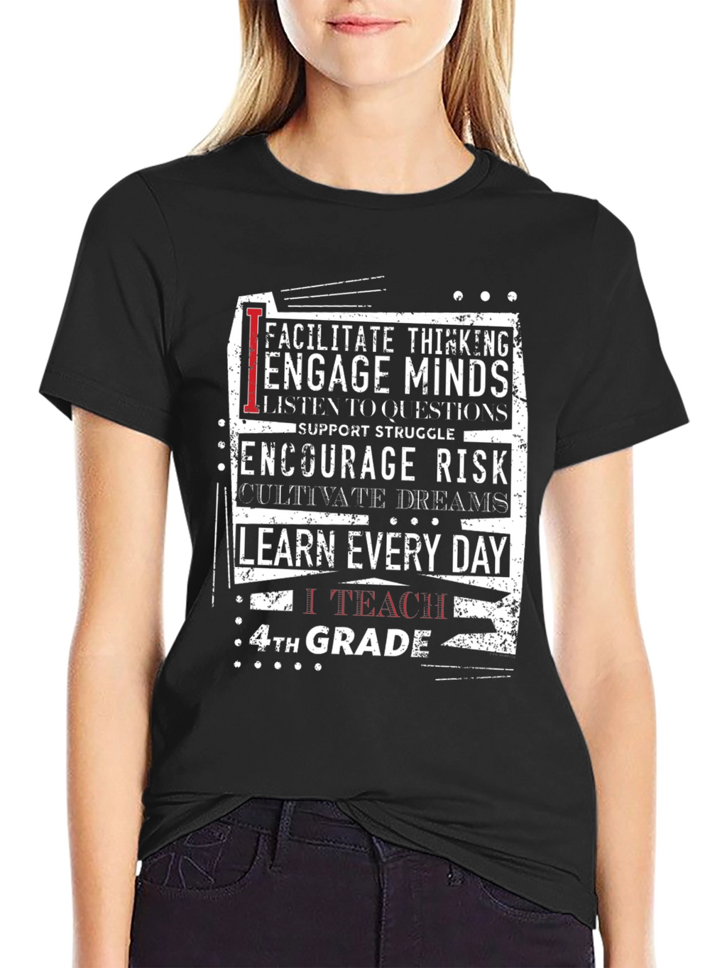 Teacher 4th Grade T-Shirt - Encourage Minds & Dreams