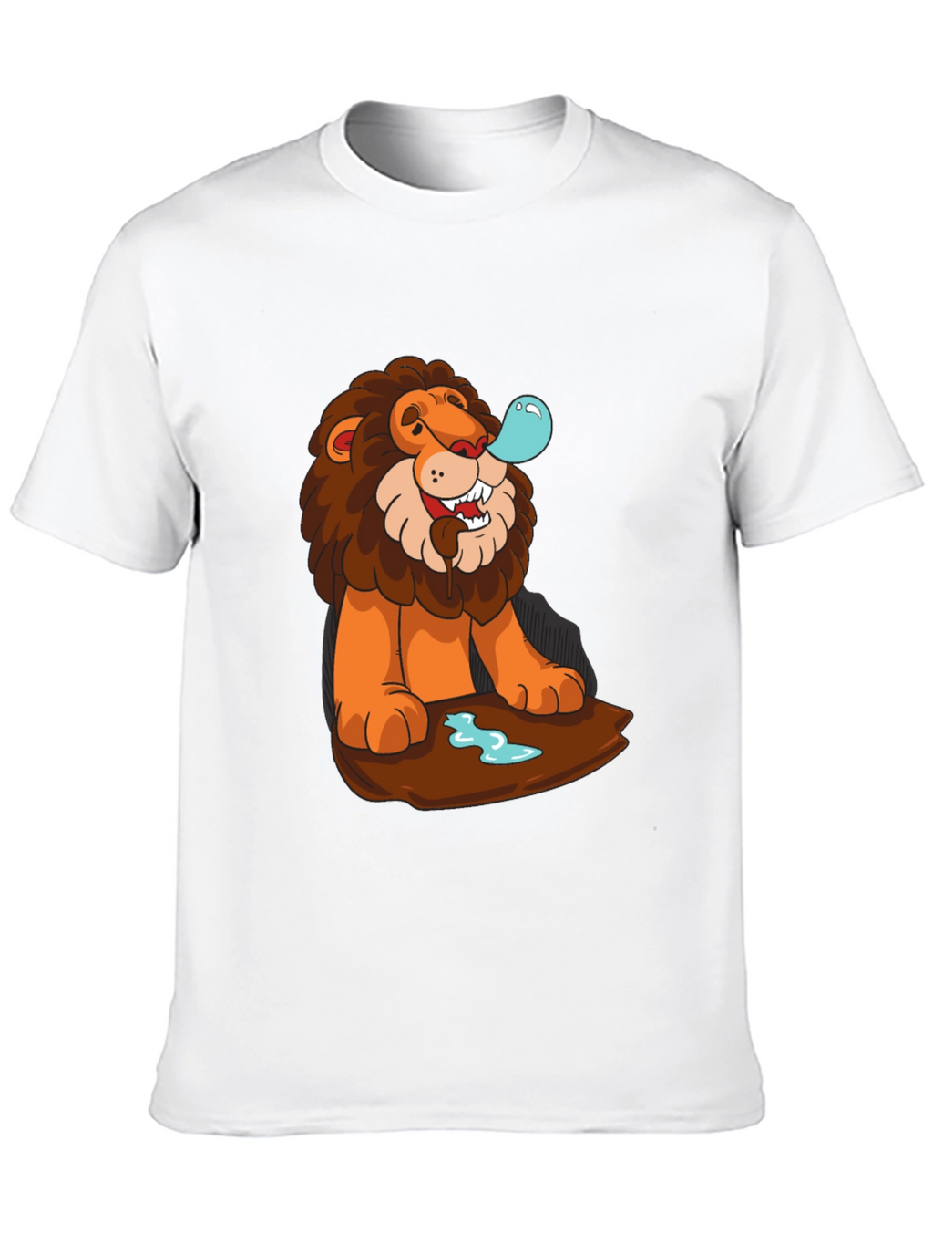 Lion Bubble T-Shirt - Cool Cartoon Graphic Tee