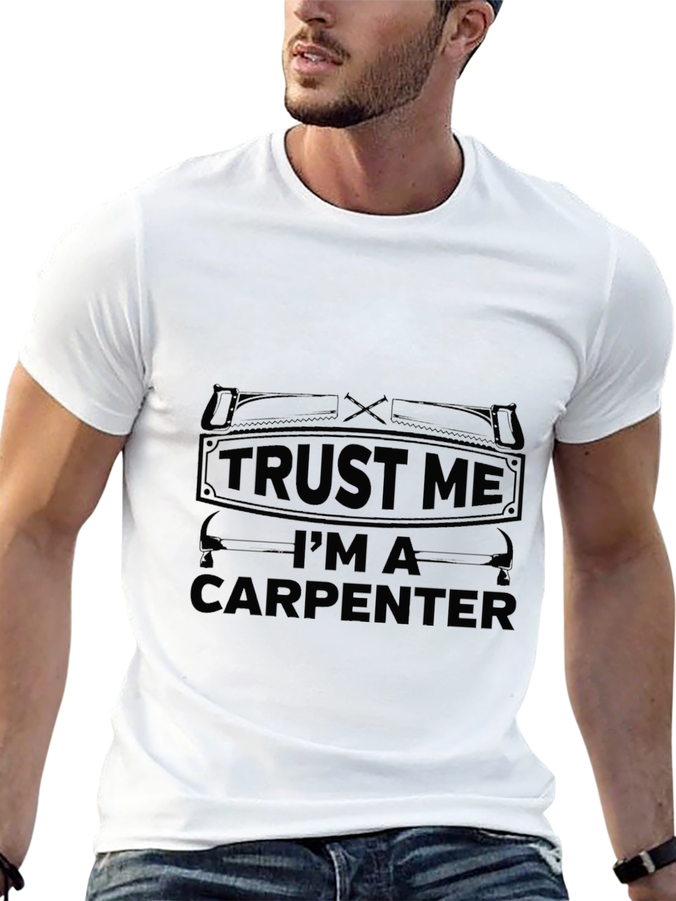 Trust Me Im A Carpenter Black T-Shirt
