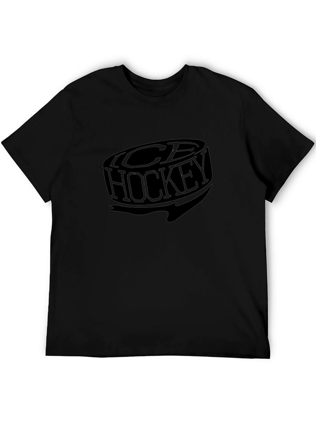 Ice Hockey Graphic T-Shirt - Black