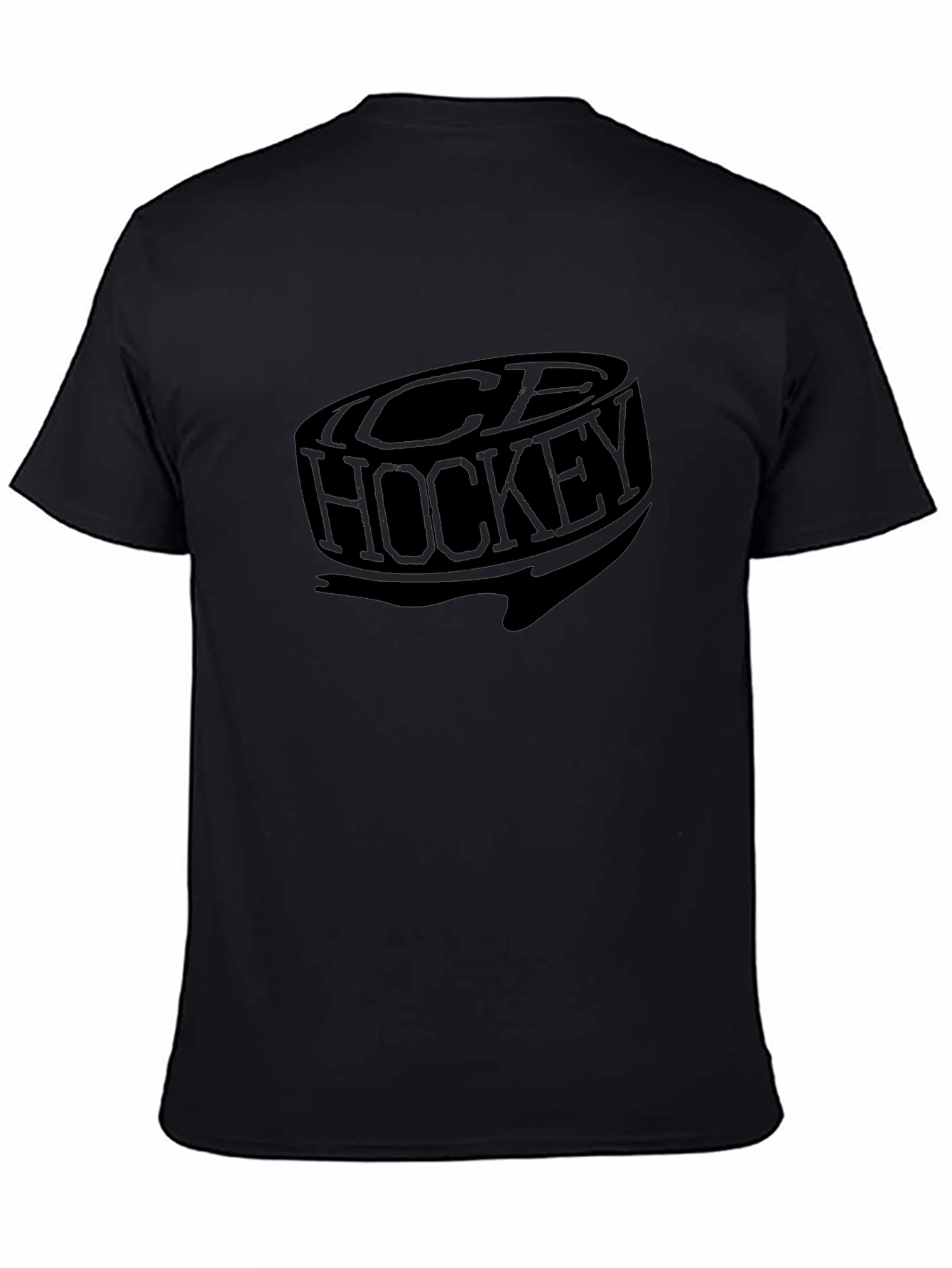 Ice Hockey Graphic T-Shirt - Black