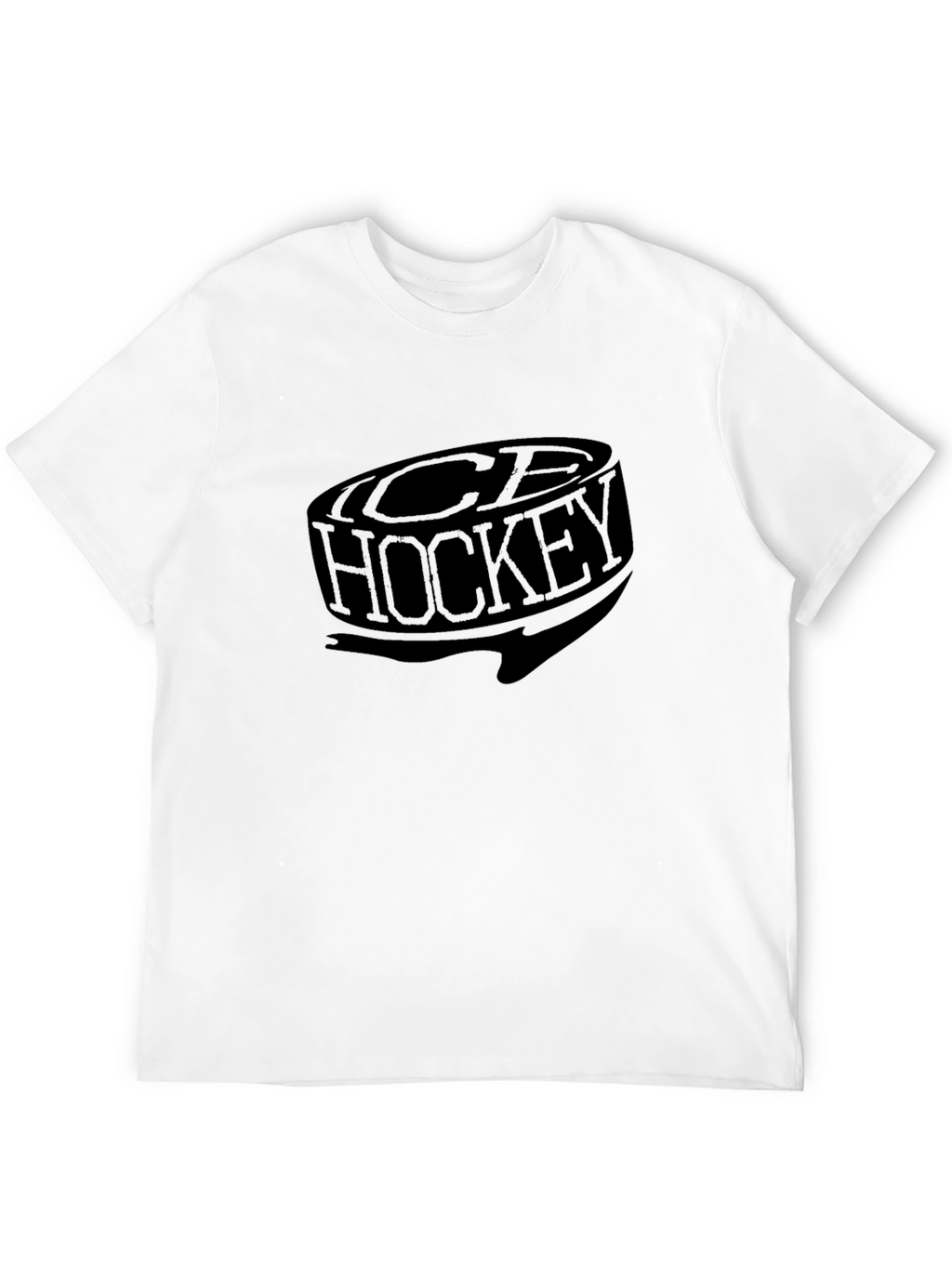 Ice Hockey Graphic T-Shirt - Black