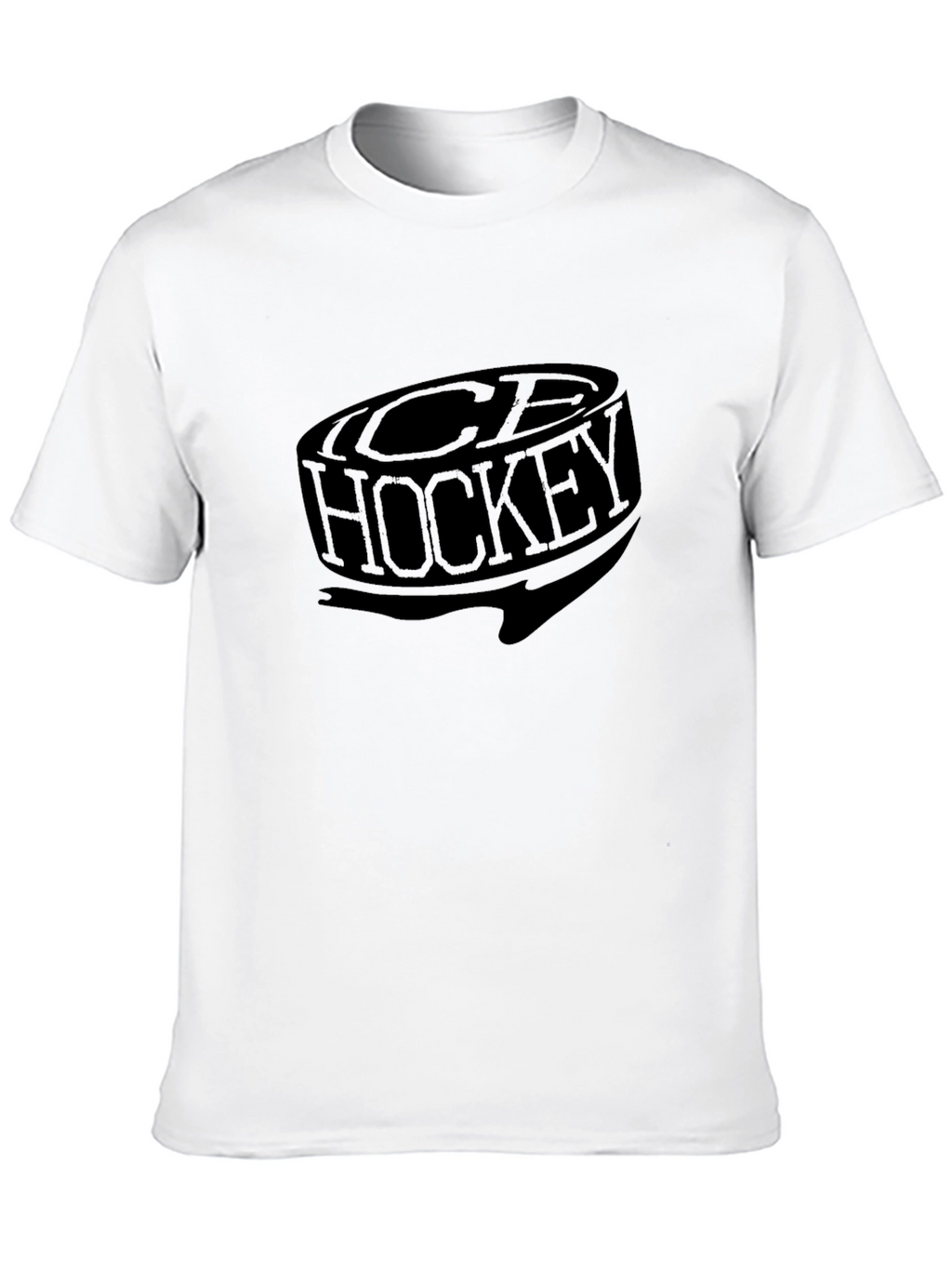 Ice Hockey Graphic T-Shirt - Black