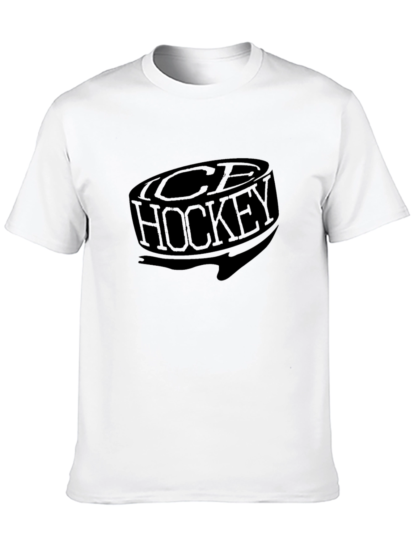 Ice Hockey Graphic T-Shirt - Black