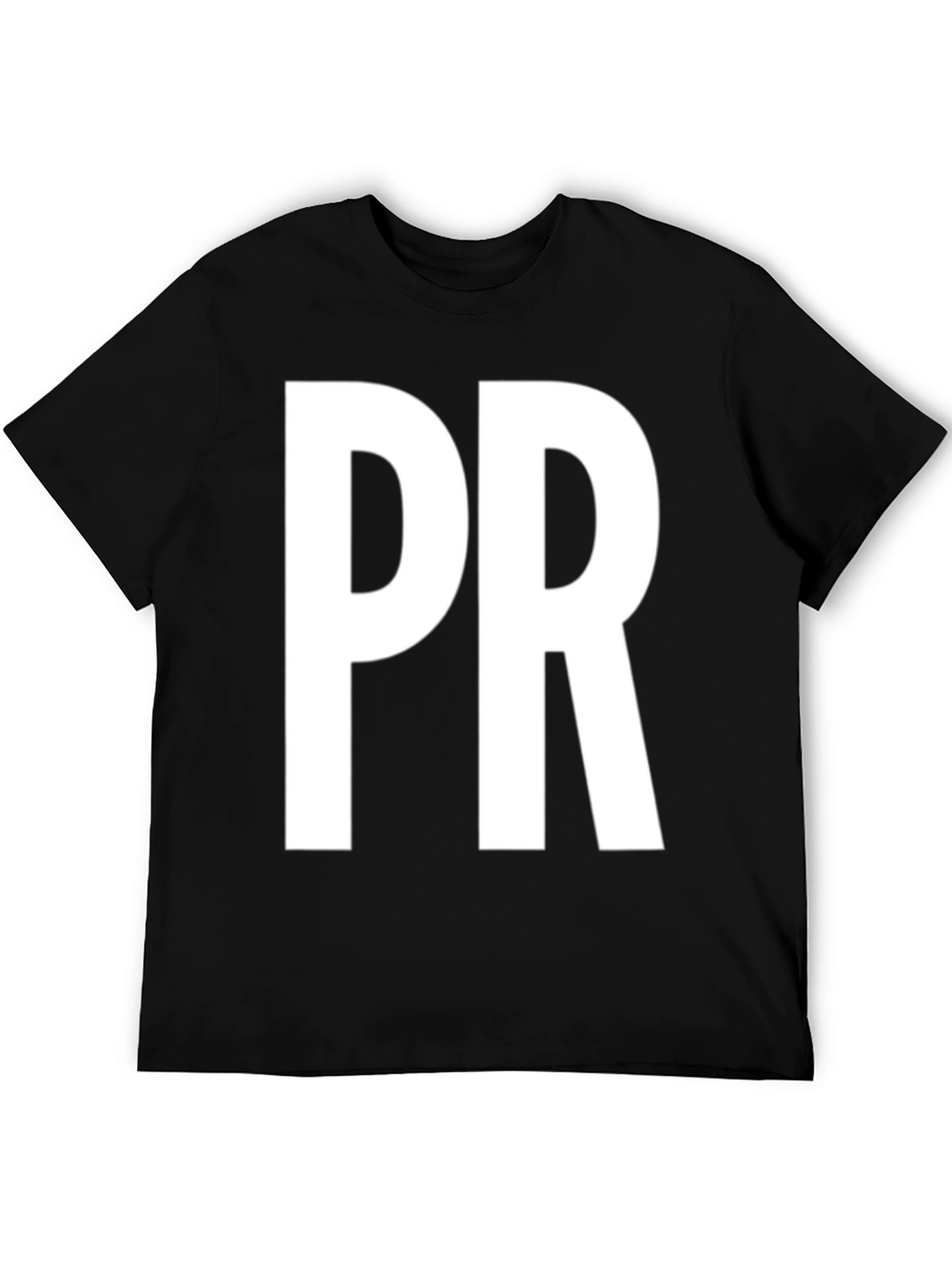 PR Bold Lettering Black T-Shirt