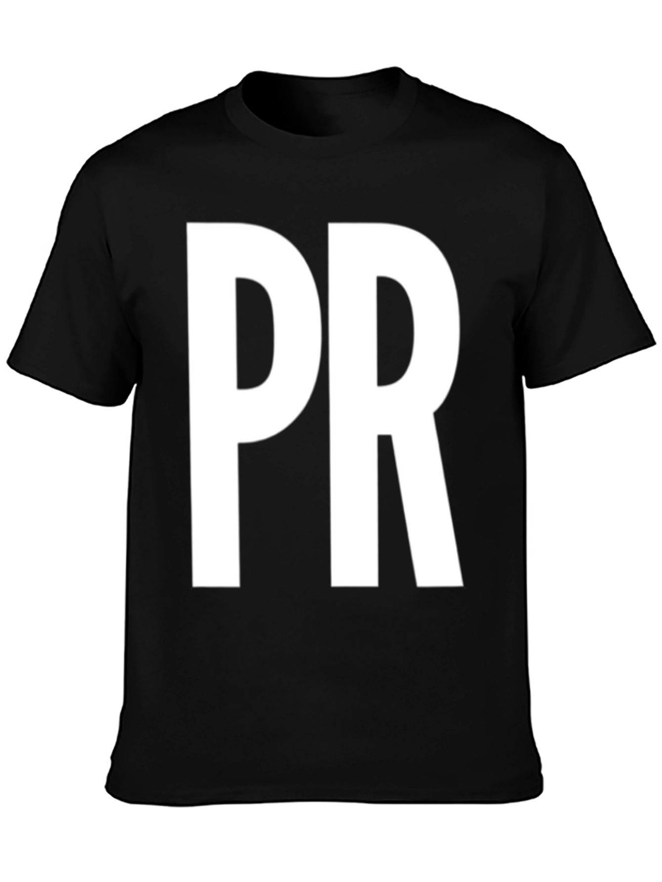 PR Bold Lettering Black T-Shirt