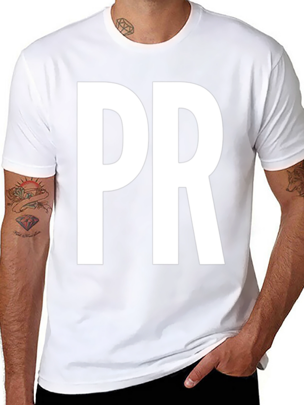 PR Bold Lettering Black T-Shirt