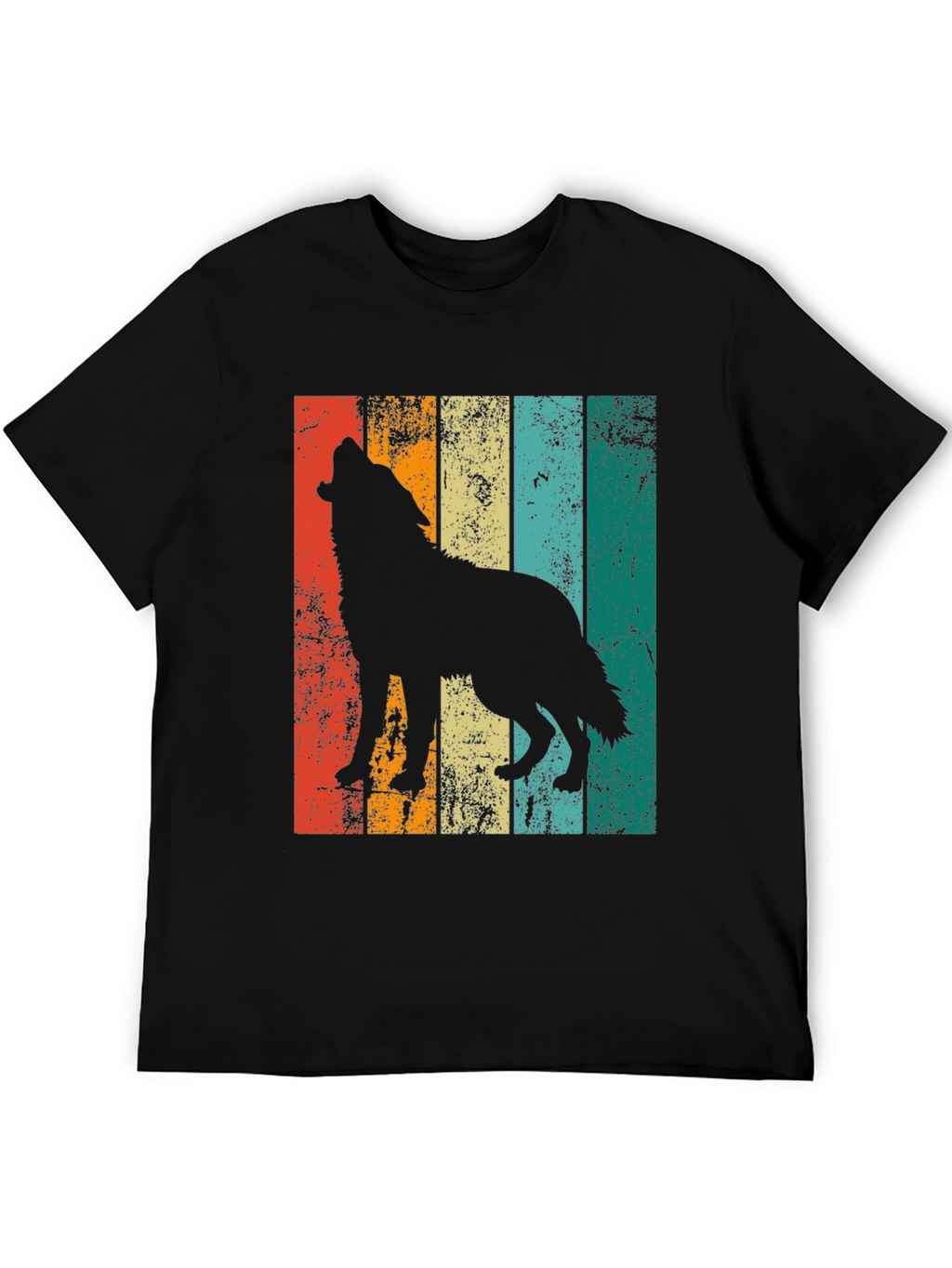 Retro Wolf Silhouette Graphic Tee