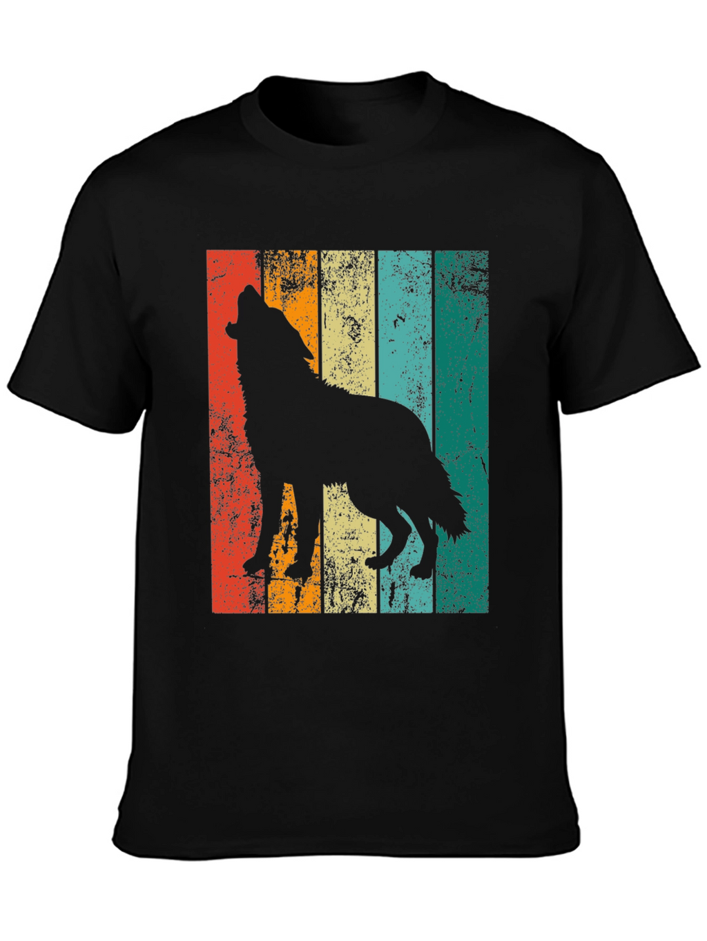Retro Wolf Silhouette Graphic Tee