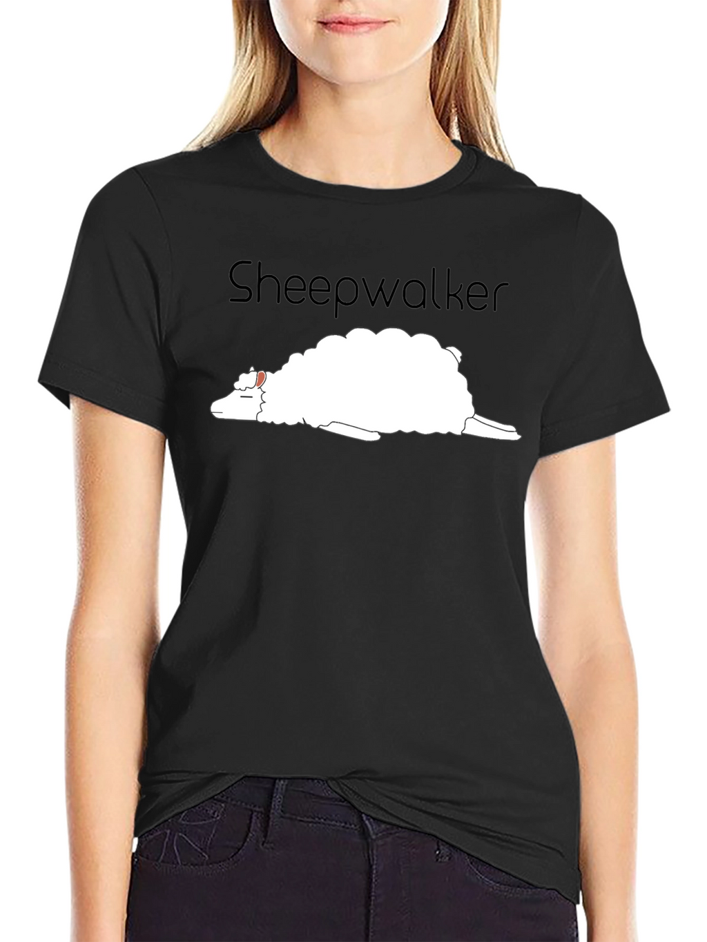 Sheepwalker Black T-Shirt - Funny Graphic Tee