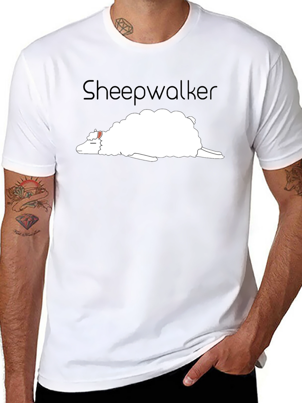 Sheepwalker Black T-Shirt - Funny Graphic Tee
