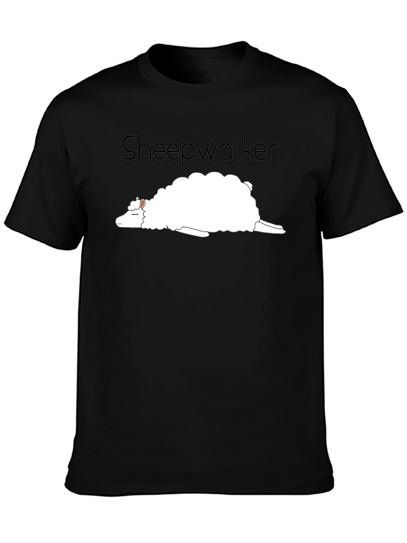 Sheepwalker Black T-Shirt - Funny Graphic Tee