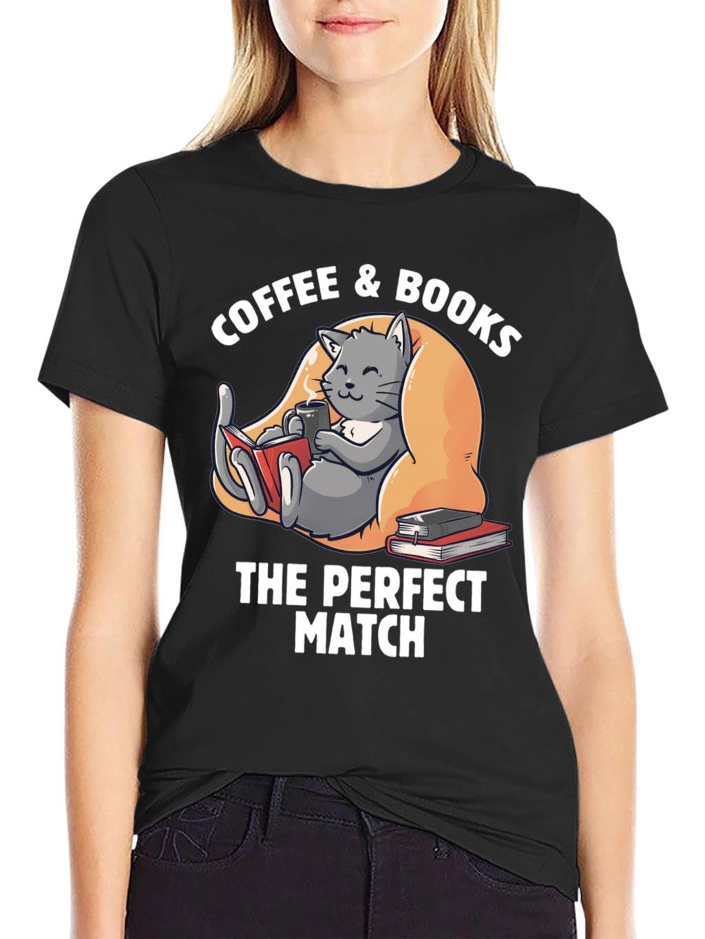 Coffee & Books T-Shirt - The Perfect Match!
