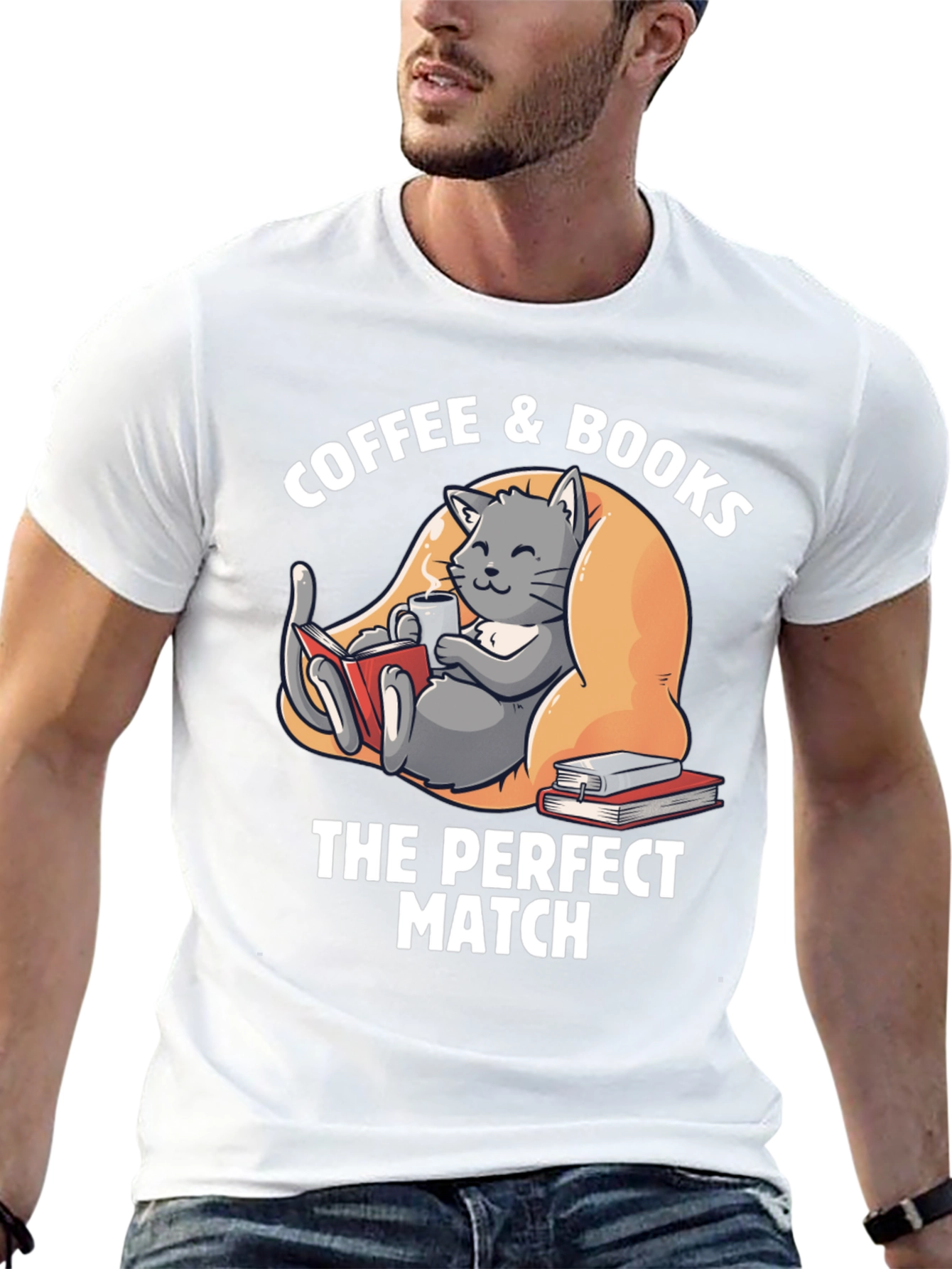 Coffee & Books T-Shirt - The Perfect Match!