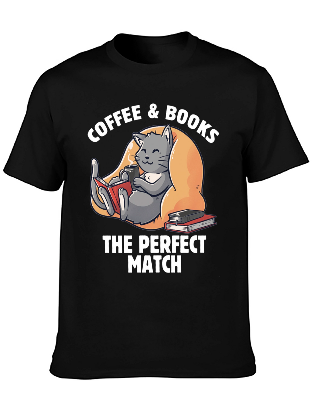Coffee & Books T-Shirt - The Perfect Match!