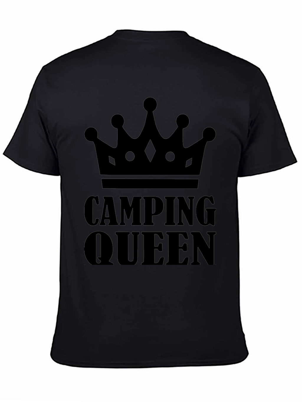 Camping Queen Graphic Tee - Black