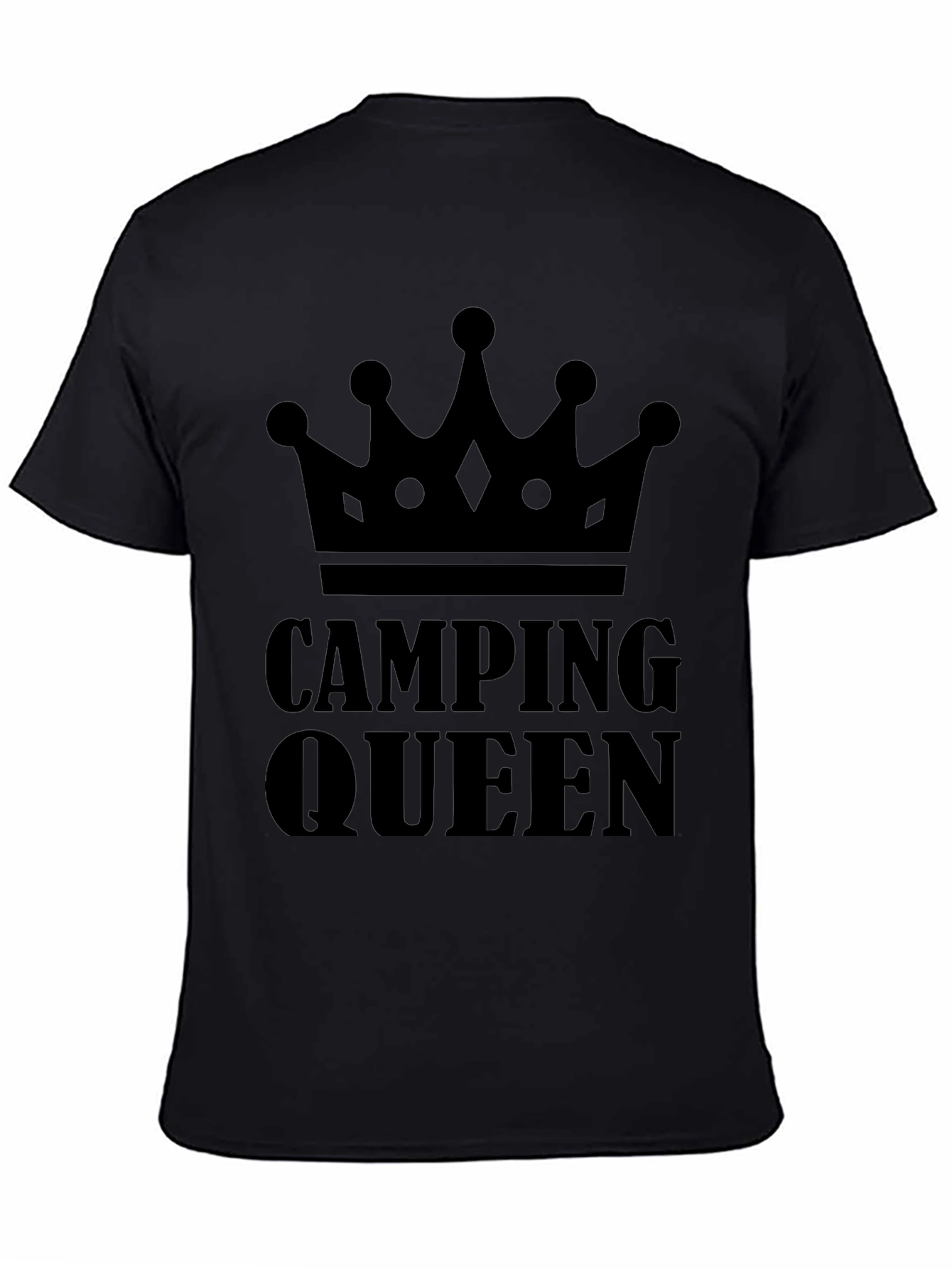 Camping Queen Graphic Tee - Black