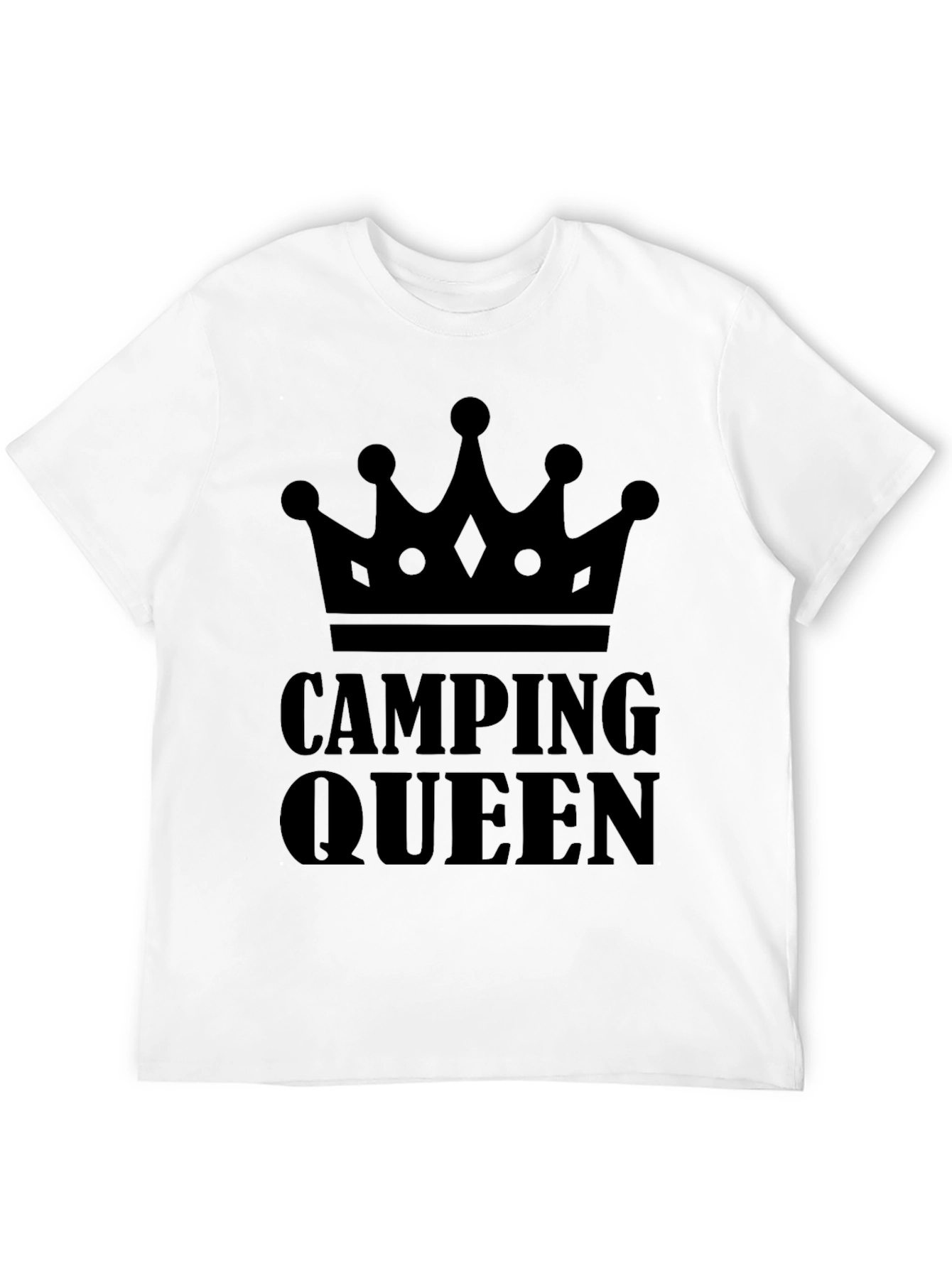 Camping Queen Graphic Tee - Black