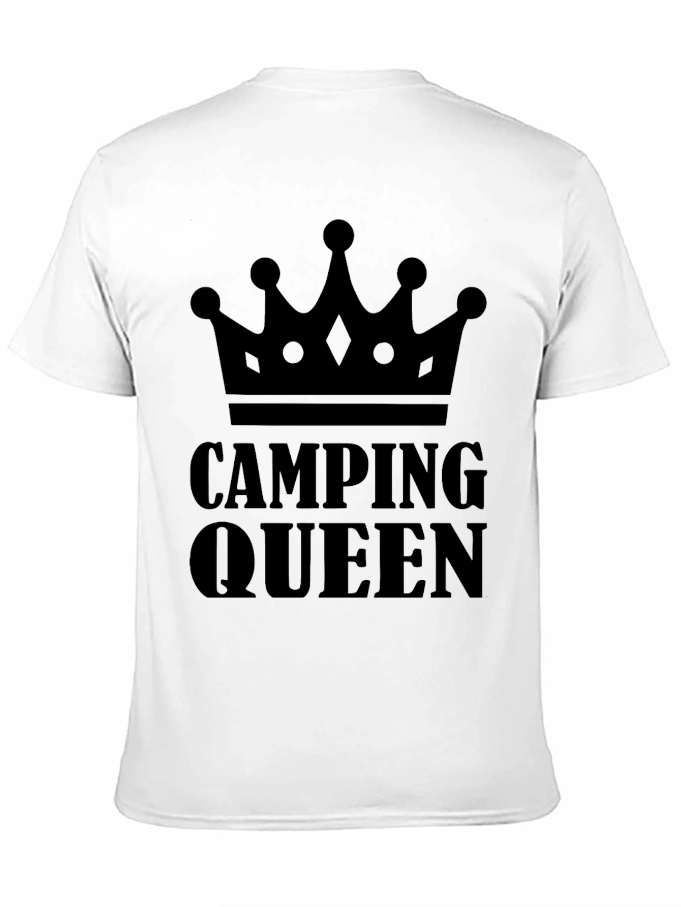 Camping Queen Graphic Tee - Black