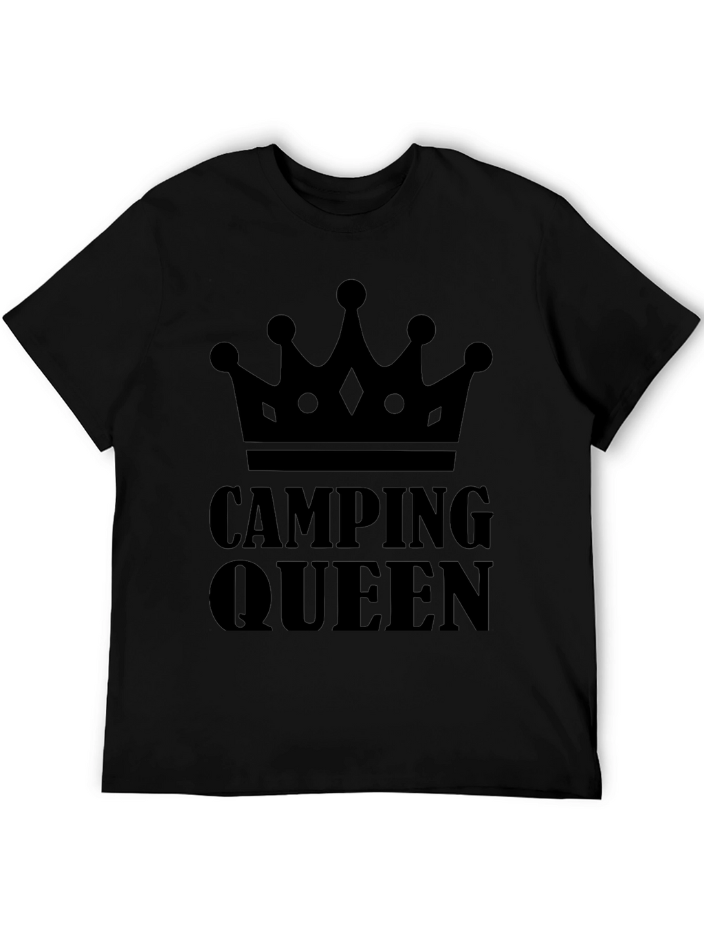 Camping Queen Graphic Tee - Black