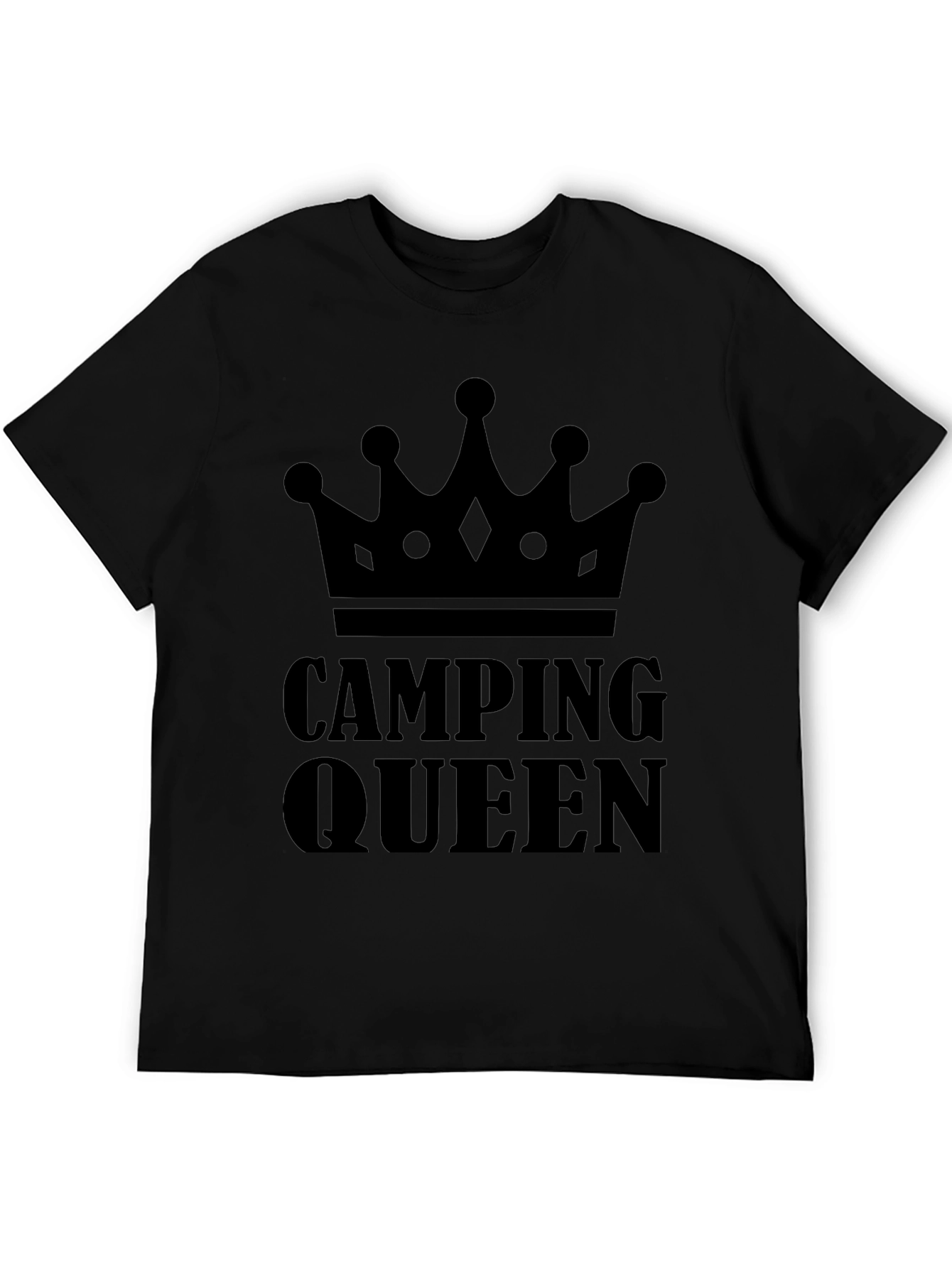 Camping Queen Graphic Tee - Black