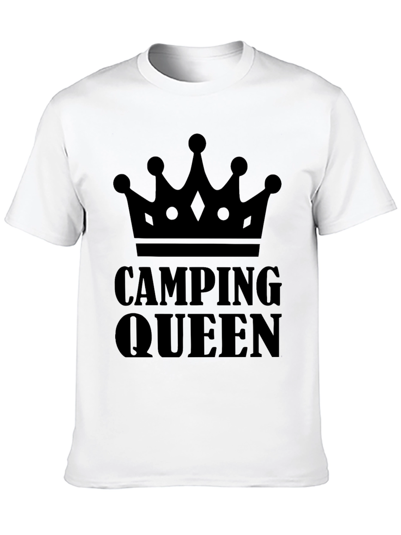 Camping Queen Graphic Tee - Black