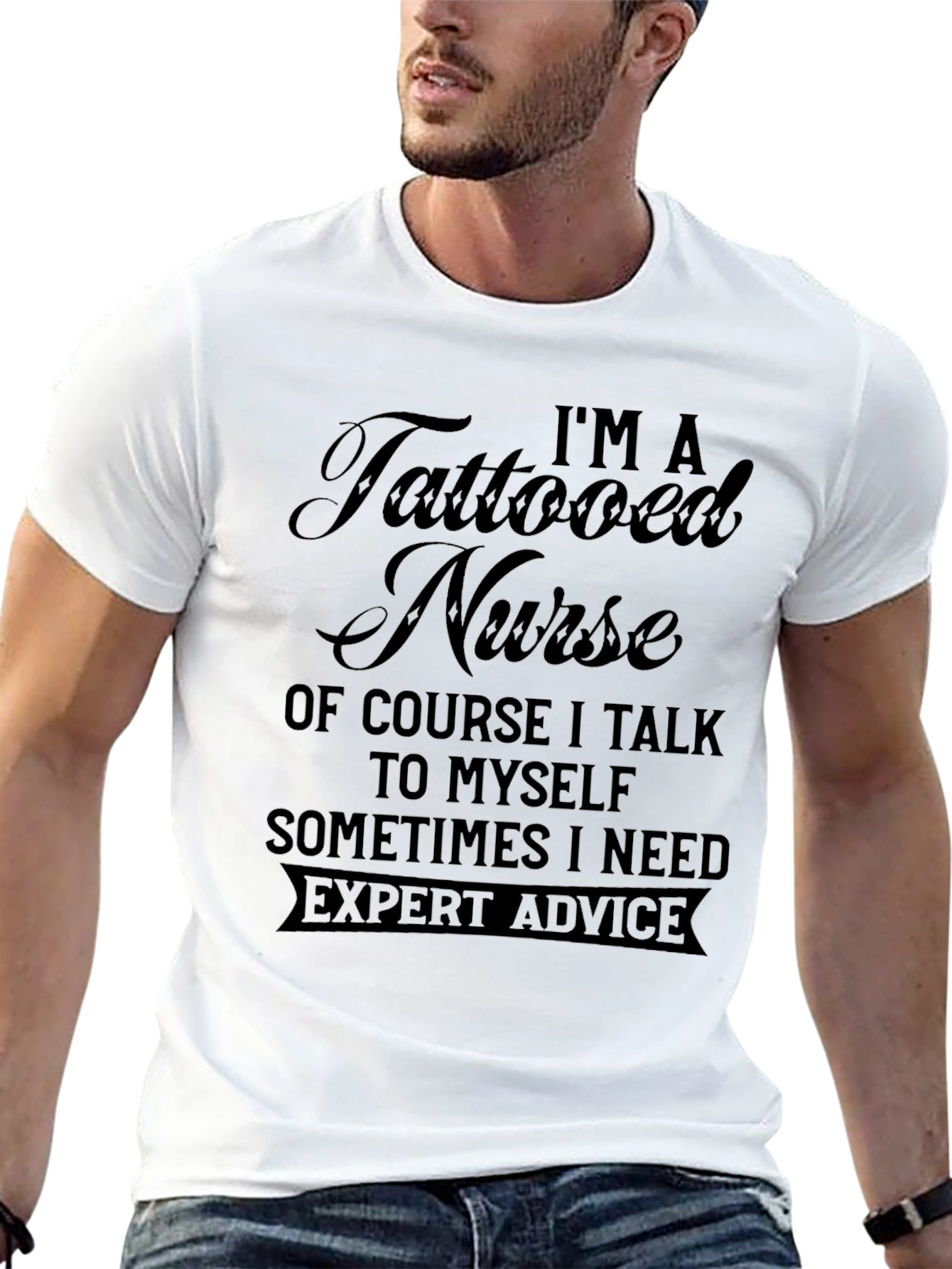 Tattooed Nurse Graphic T-Shirt - Expert Advice