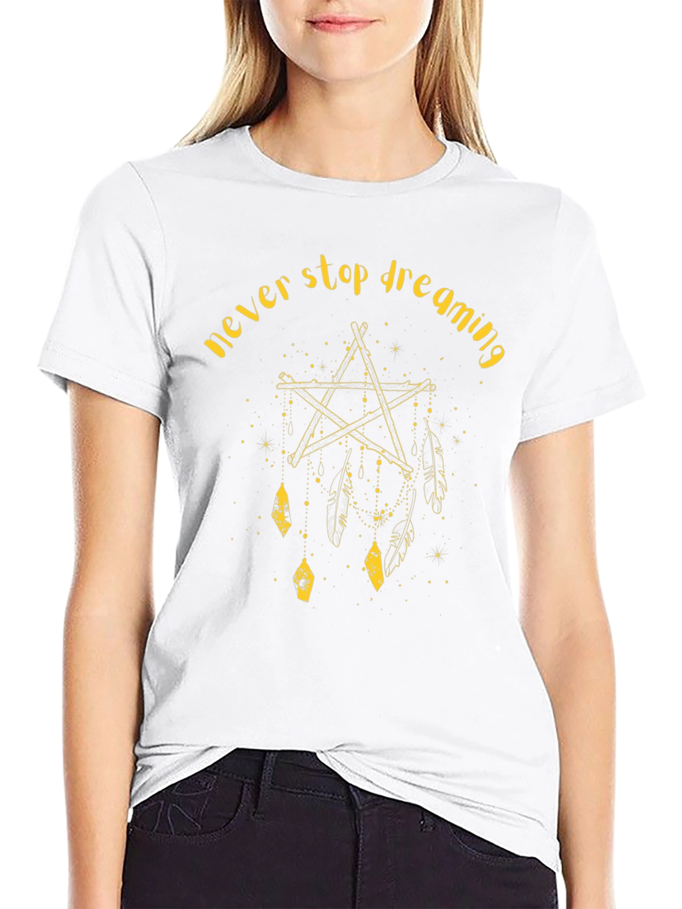 Never Stop Dreaming Graphic Tee - Black