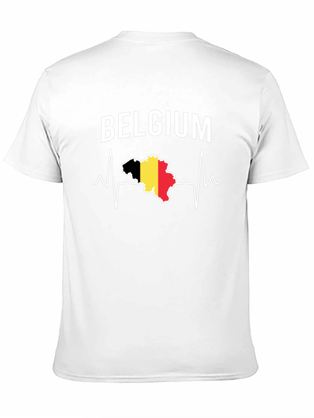 Belgium Heartbeat T-Shirt - Black Graphic Tee
