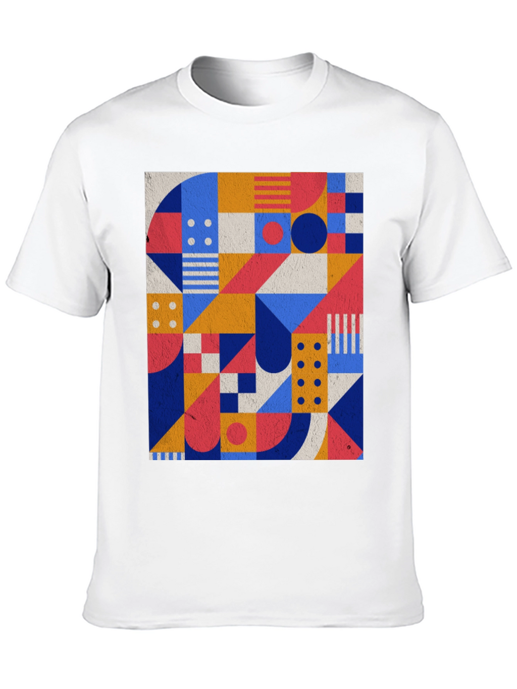 Geometric Pattern Black T-Shirt - Modern Art Tee