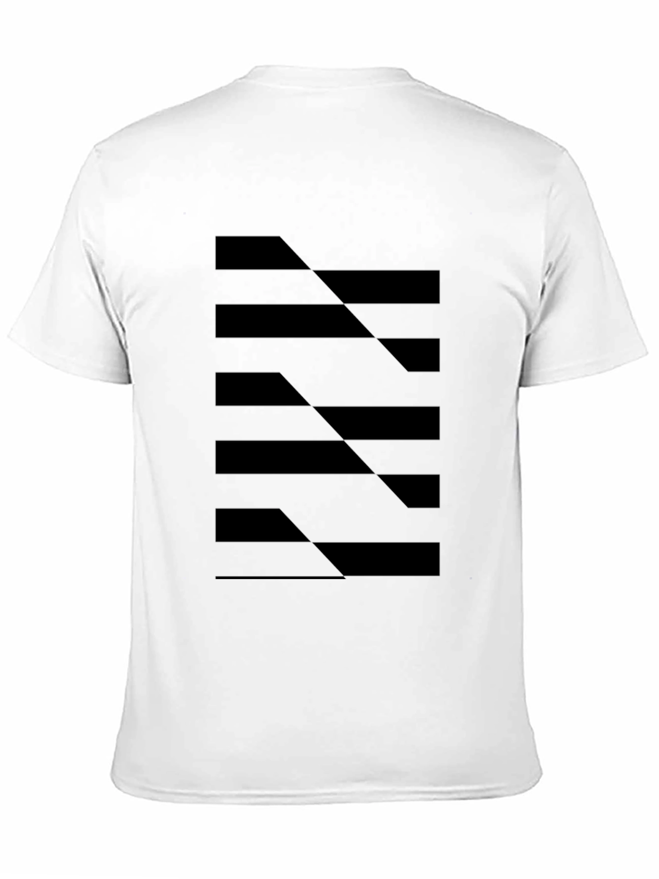 Abstract Geometric Black T-Shirt