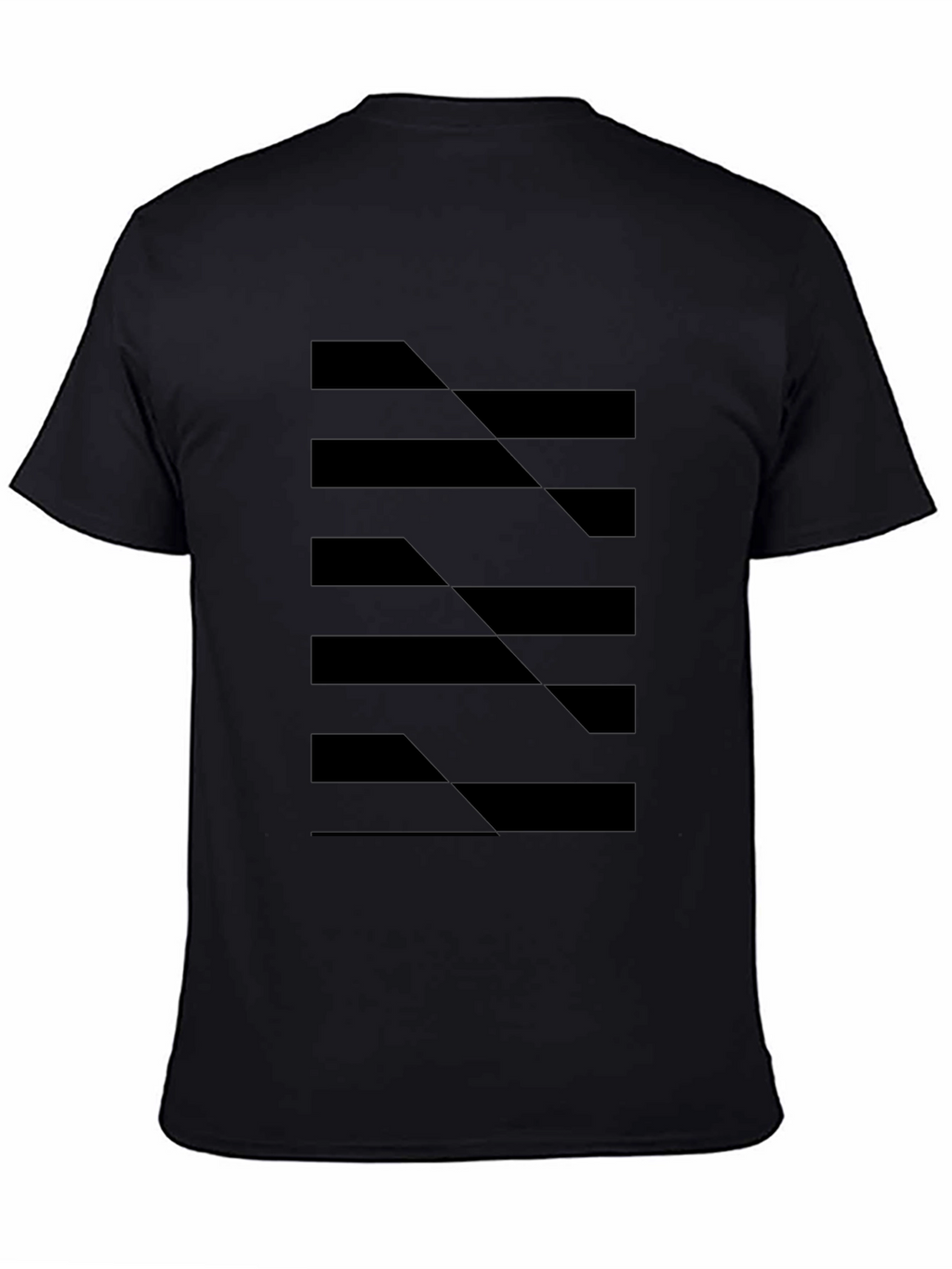 Abstract Geometric Black T-Shirt