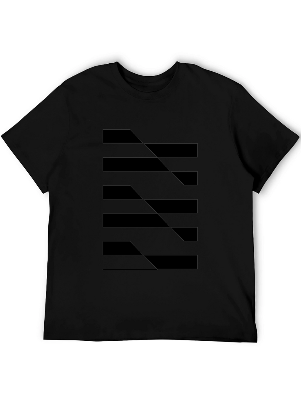Abstract Geometric Black T-Shirt