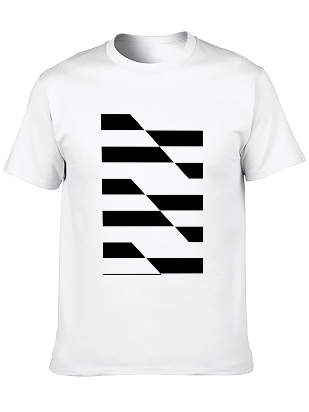 Abstract Geometric Black T-Shirt
