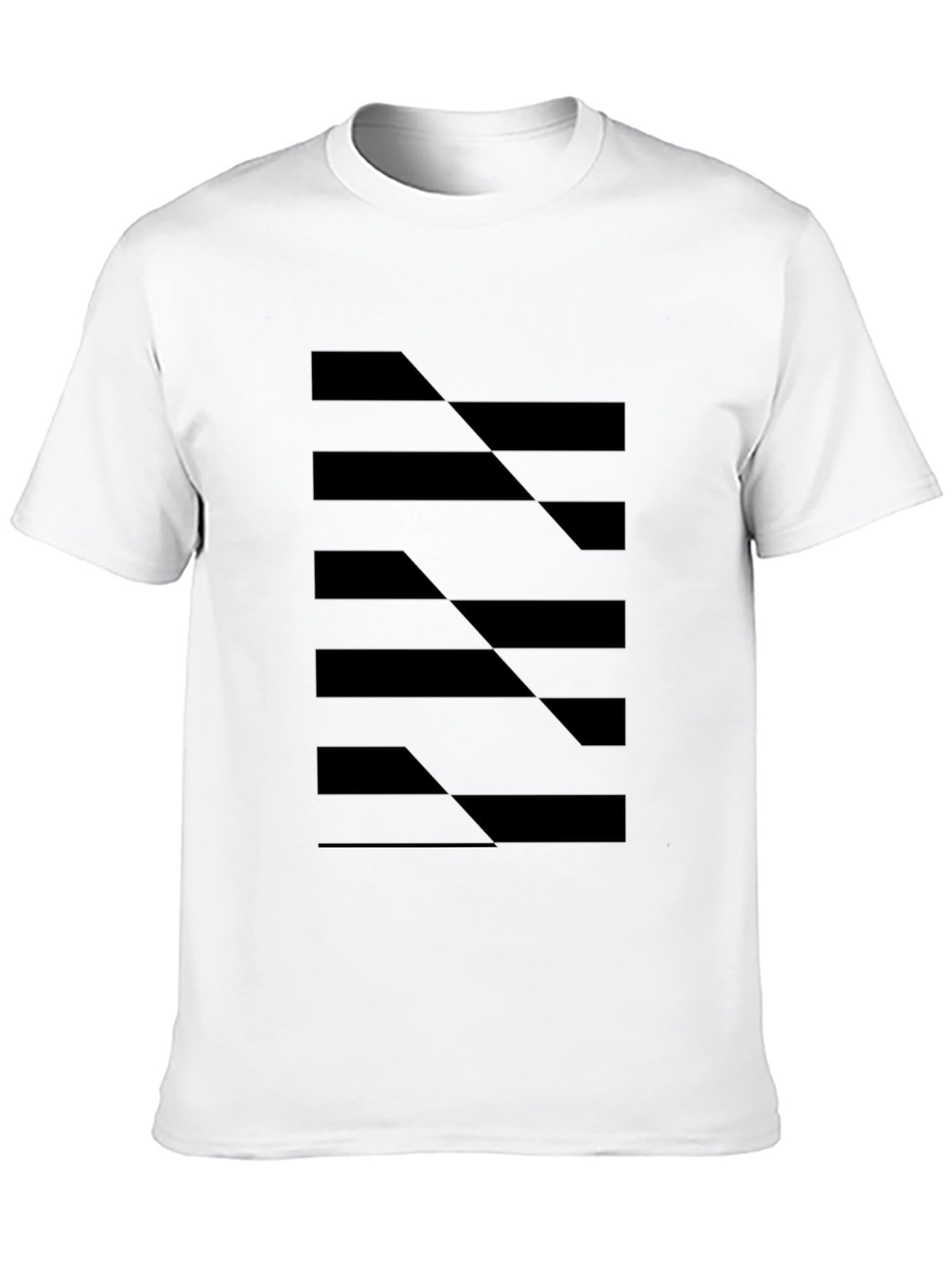 Abstract Geometric Black T-Shirt