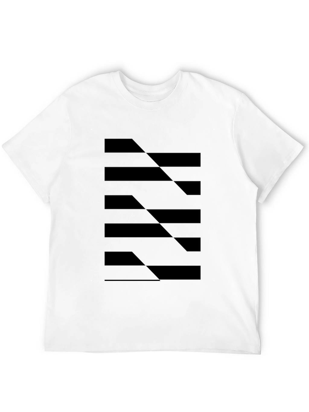 Abstract Geometric Black T-Shirt