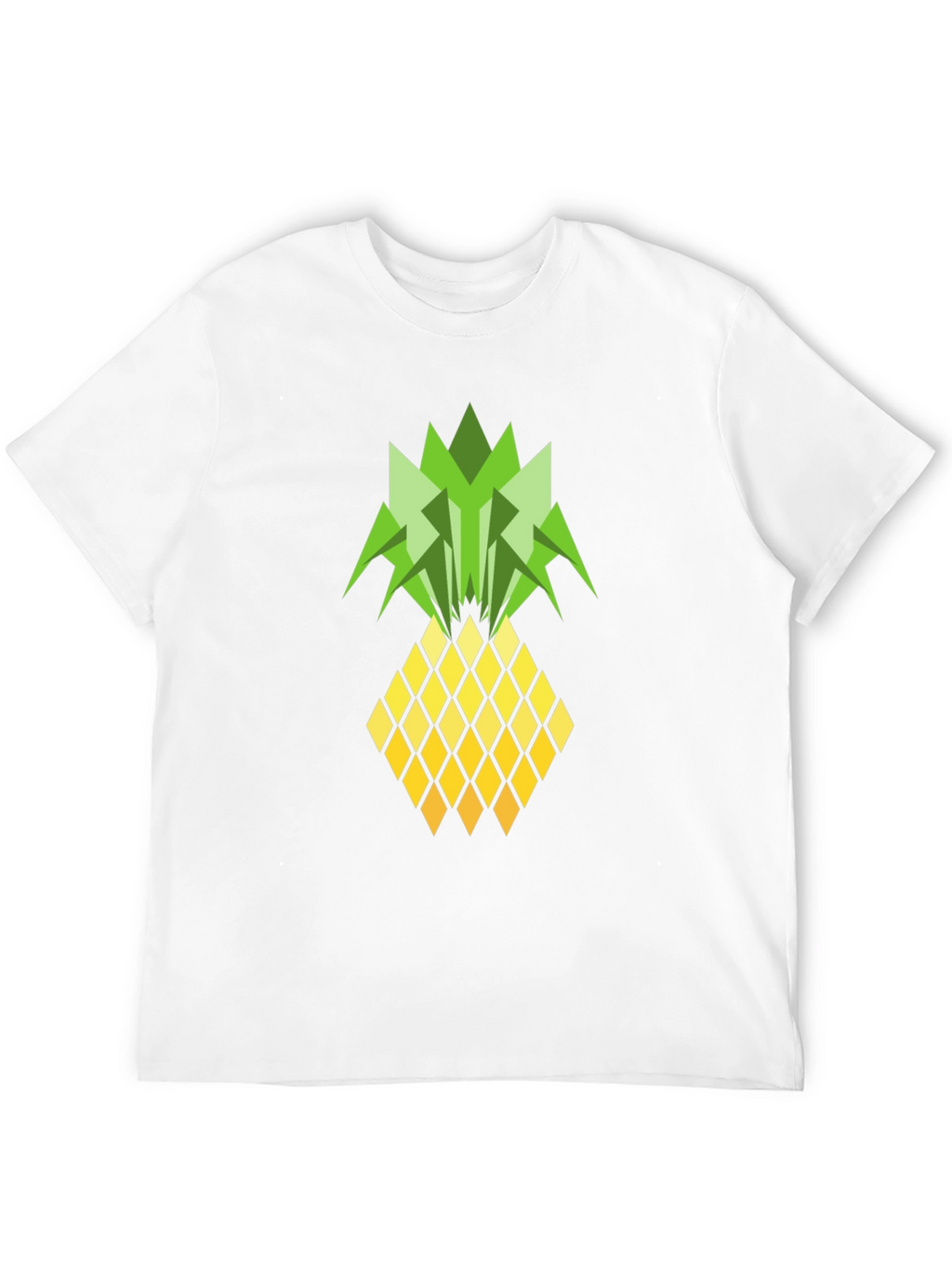 Geometric Pineapple Graphic Tee - Black T-Shirt