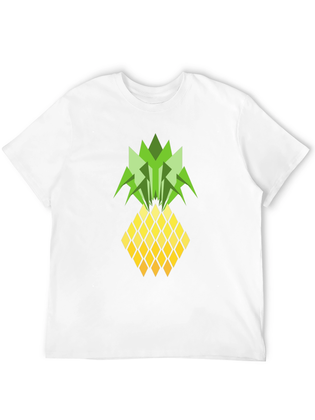 Geometric Pineapple Graphic Tee - Black T-Shirt