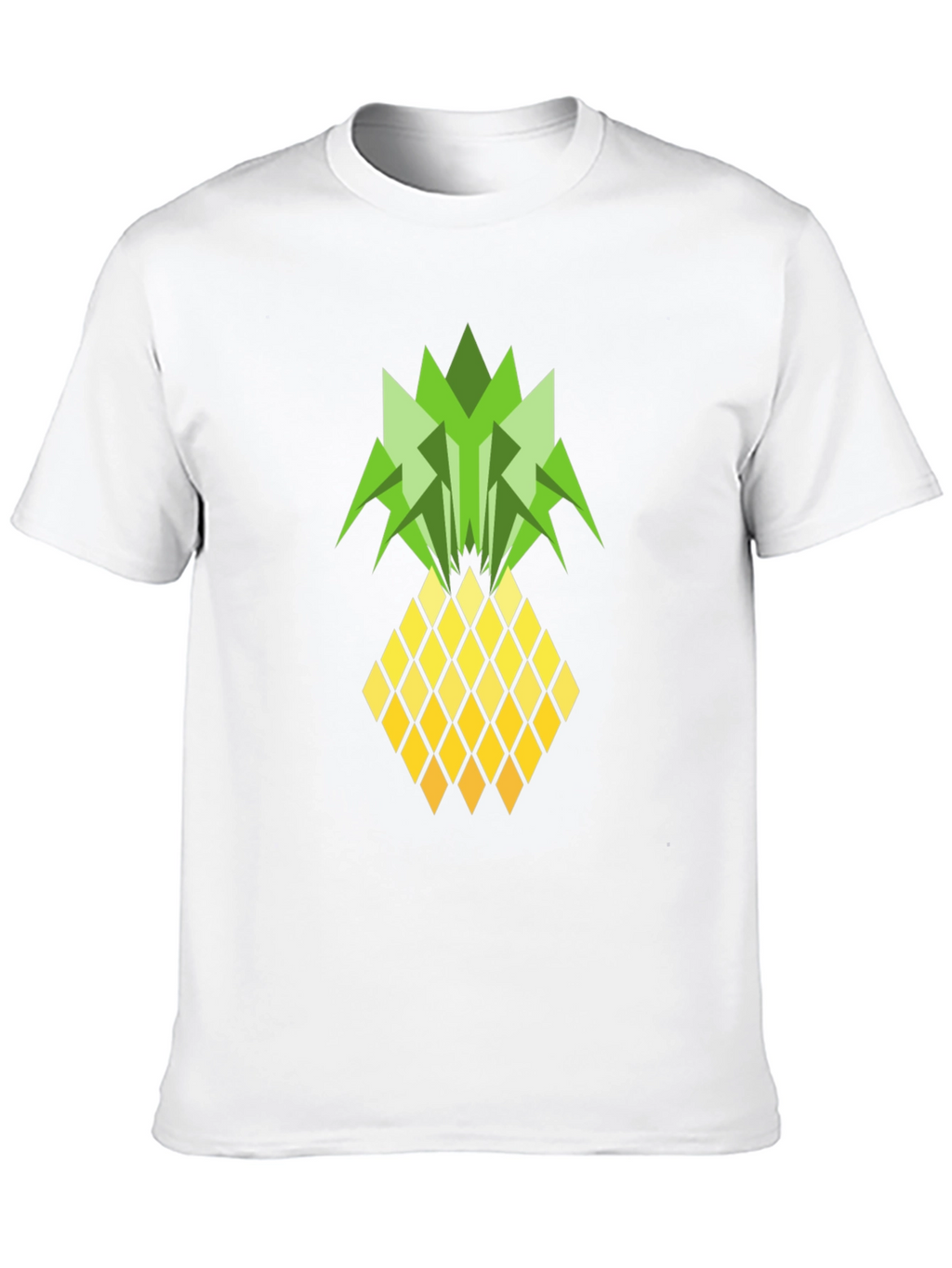 Geometric Pineapple Graphic Tee - Black T-Shirt