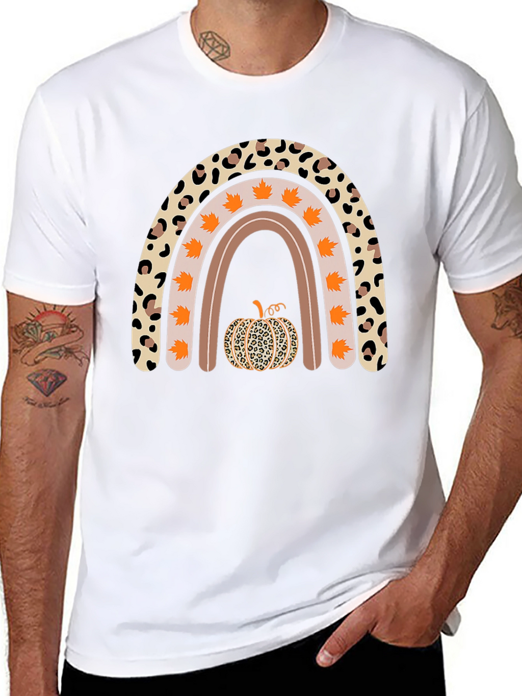 Fall Rainbow Pumpkin T-Shirt