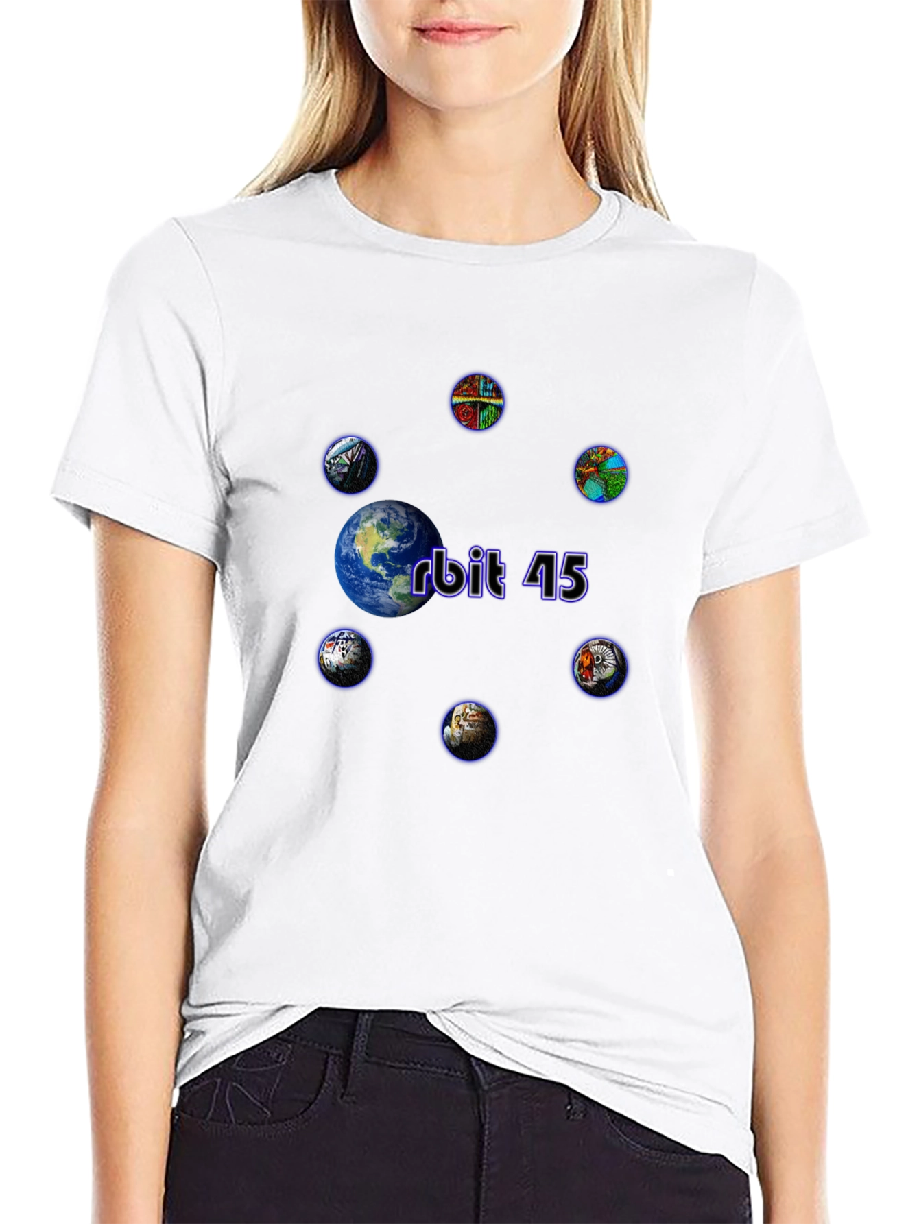 Orbit 45 Graphic Tee - Cosmic Design