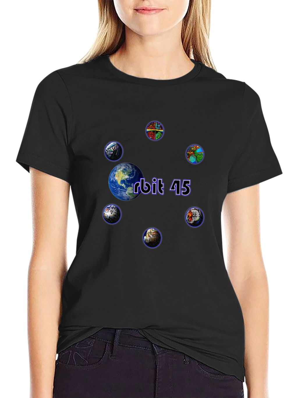 Orbit 45 Graphic Tee - Cosmic Design