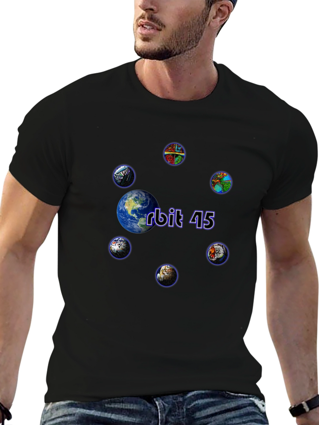 Orbit 45 Graphic Tee - Cosmic Design