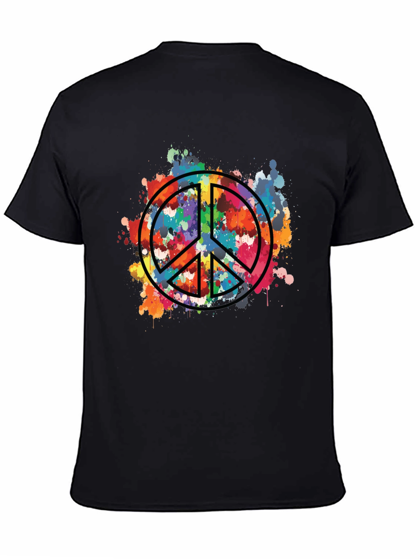 Peace Sign Splatter T-Shirt - Colorful Graphic Tee