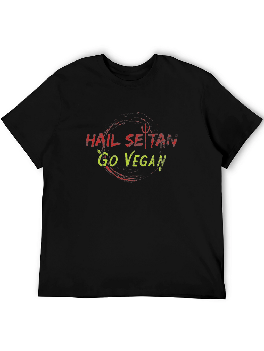 Hail Seitan Go Vegan Graphic Tee - Black