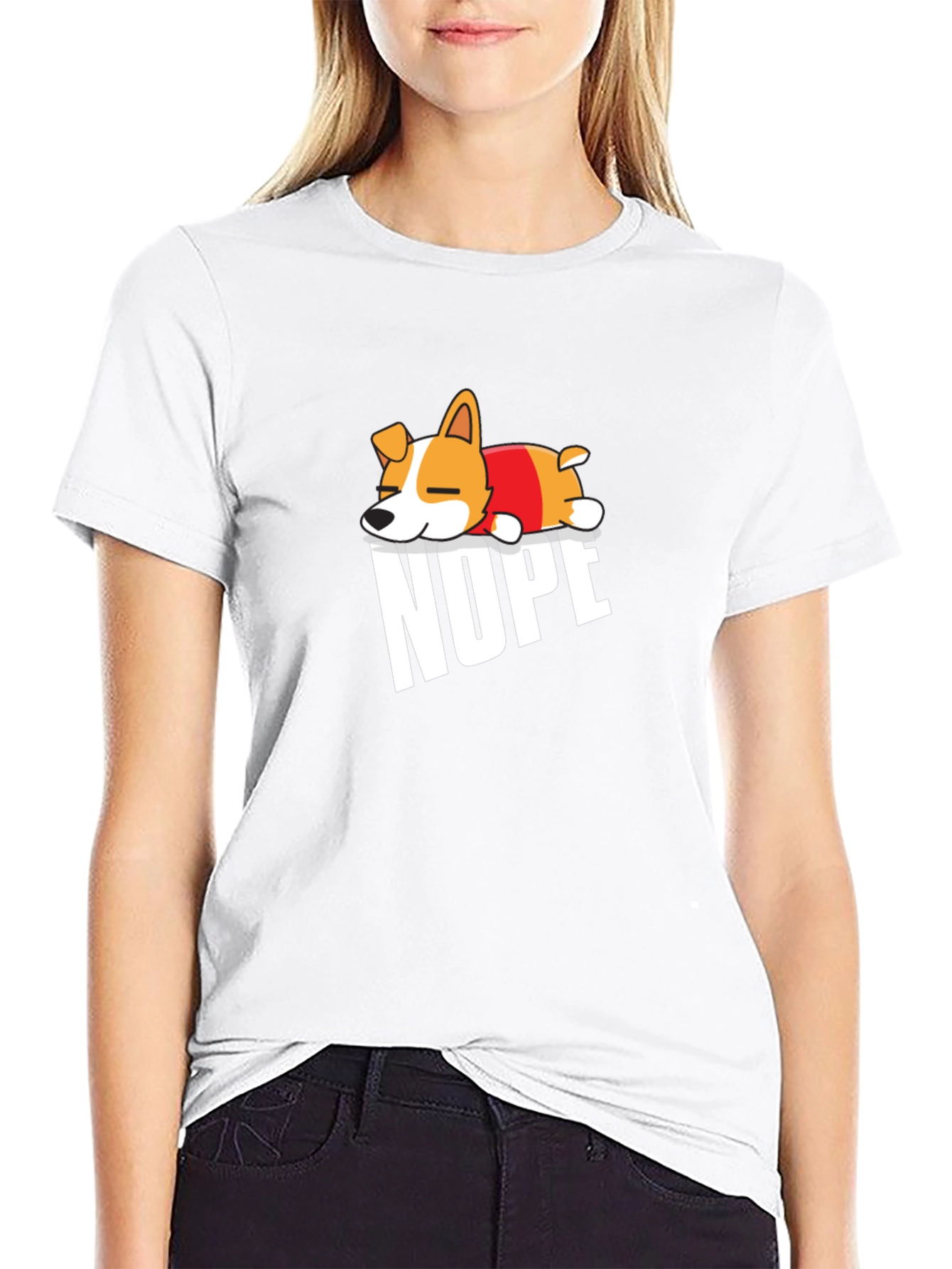 Nope Dog T-Shirt - Funny Graphic Tee