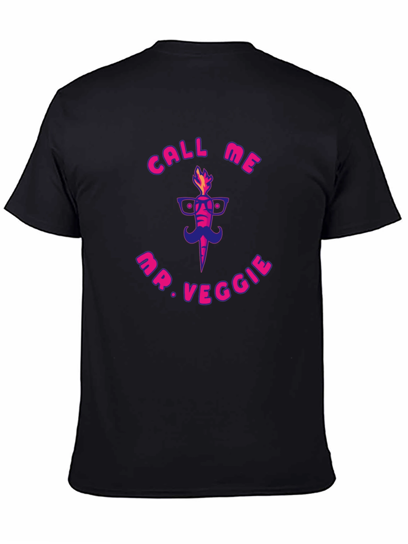 Call Me Mr. Veggie Graphic T-Shirt - Fun Carrot Design