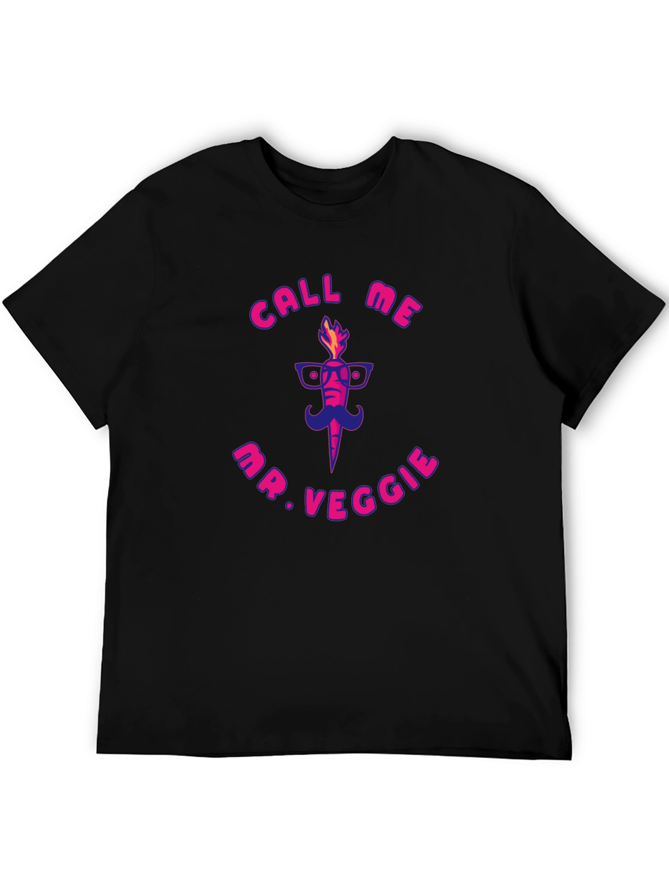 Call Me Mr. Veggie Graphic T-Shirt - Fun Carrot Design