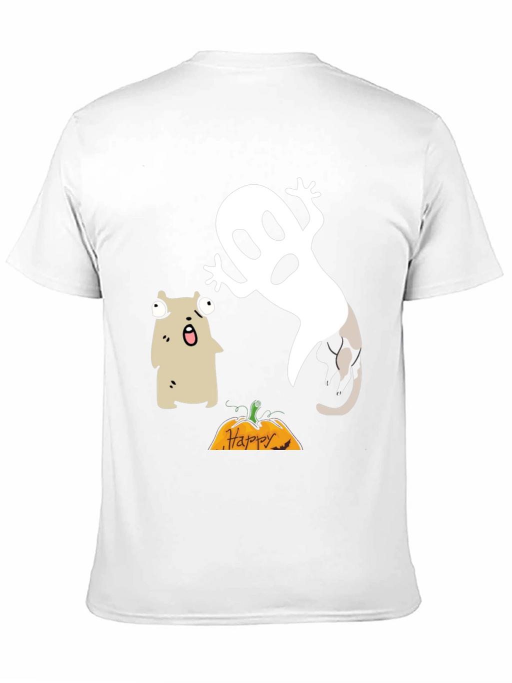 Halloween Ghost & Cat T-Shirt