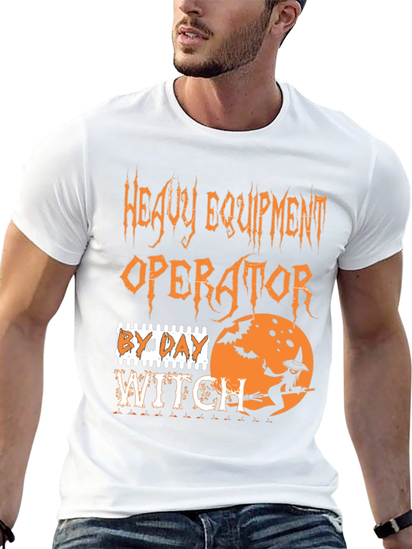 Heavy Equipment Operator By Day Witch Halloween T-Shirt